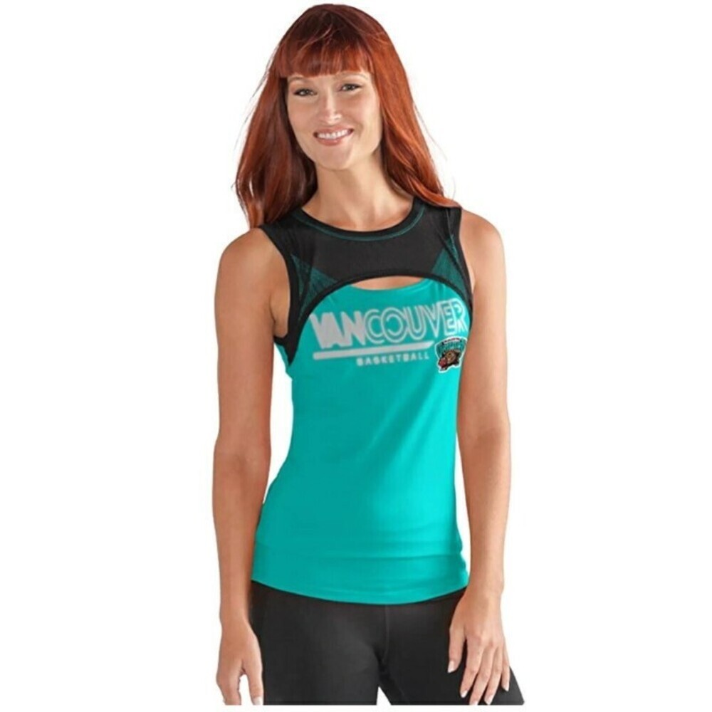 GIII Sports Womens Size XL NBA Vancouver Grizzlies Power Up Tank Top Turquoise